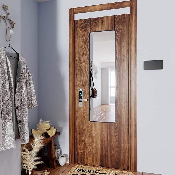 Giftgarden 47”x14” Black Full Length Mirror Aluminum Alloy Framed, Sleek Long Full-Body Metal Tall Mirror Wall Mounted or Hang Over The Door for Bedroom Bathroom Closet