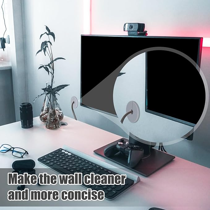 2pcs Wall Hole Cable Routing Kit for Starlink, Silicone Cable Feed Through Bushings Wall Grommets for 1 Inch Cables Cable Protective Sleeve for Starlink Cable Router and Ethernet Cable Adapter (Gray)