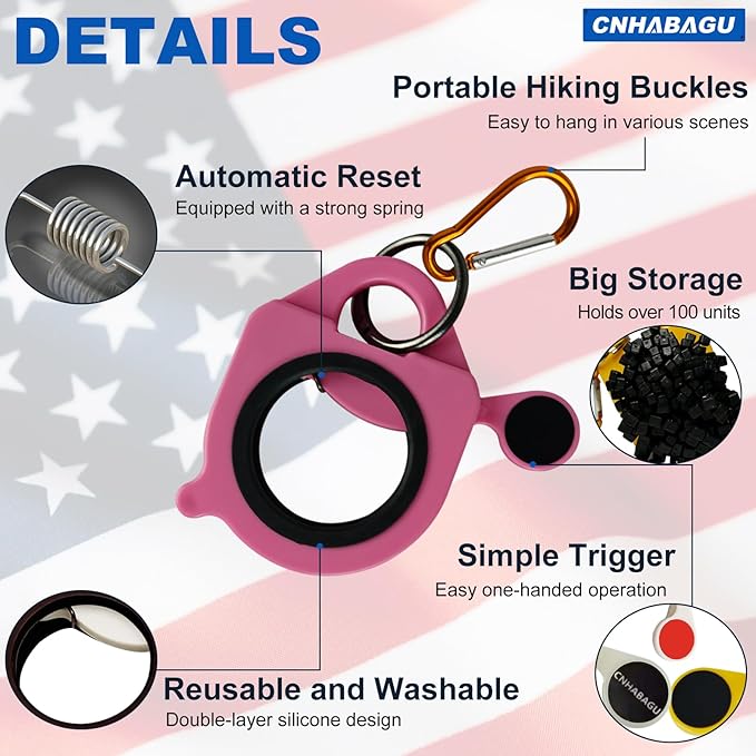 Zip Tie Holder Organizer Cable Tie Organizer Holder for Tool Belt Strong Efficient Solution for Electrician Zip Ties Holder Reusable Portable Safety (Pink, 2 Pack)