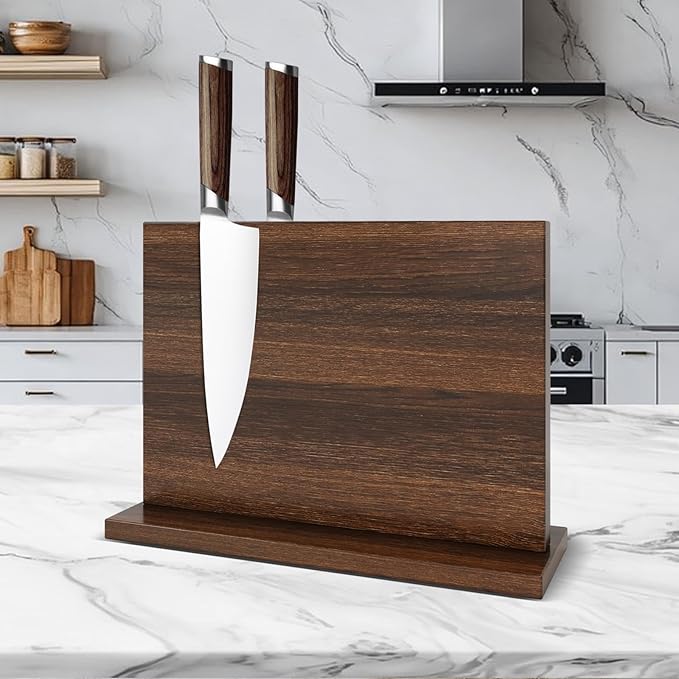 THMINS Magnetic Knife Holder, Double-Sided Magnetic Knife Block Universal Multi-function Display Rack for Kitchen Counter