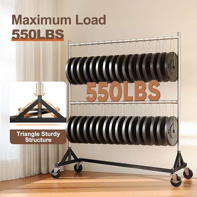 HOKEEPER Z Rack for Clothing Heavy Duty Clothes Rack Hold 550 LBS Commercial Garment Rack with Wheels Rolling Portable Z Base Rack for Bedroom, Laundry Room, Balcony 22.8"D x 62.6"W x 87.8"H 2 packs