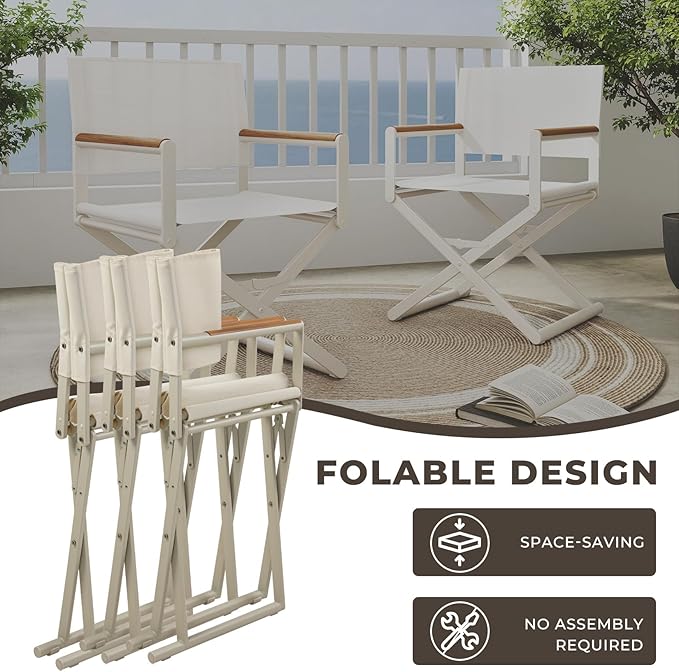 Grand patio 11-Piece Outdoor Dining Set, 10 Extra-Wide Folding Chairs & 1 Rectangle Expandable Table, Sling Mesh Patio Chairs with Wood Grain Table for Yard, Poolside, Deck, 8 Gray and 2 Apricot