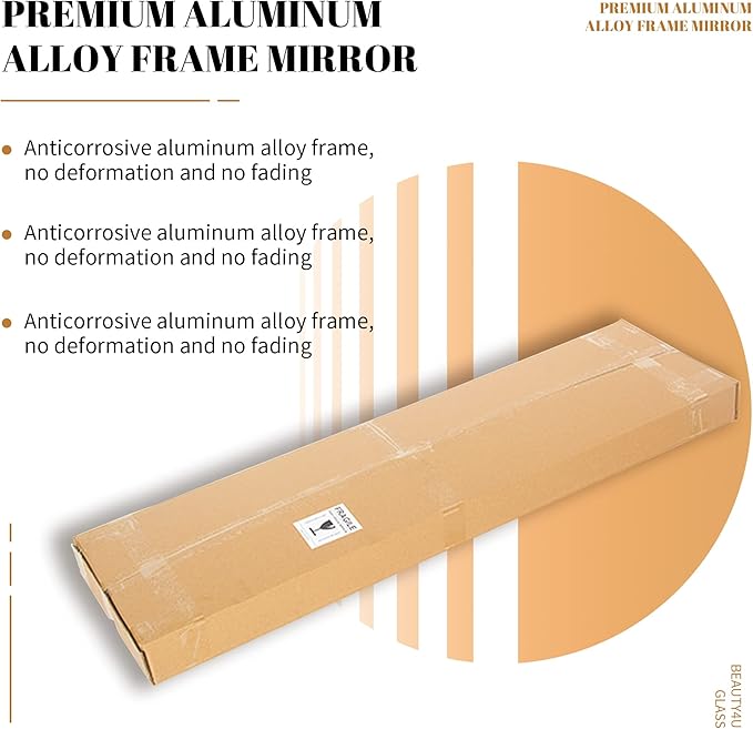 Beauty4U 71" x 32" Full Length Mirror with Stand, Large Floor Mirror for Bedroom, Wall Mounted or Leaning Full Body Mirror, HD Tempered Glass Dressing Mirror for Outfit Check & Home Decor, Black