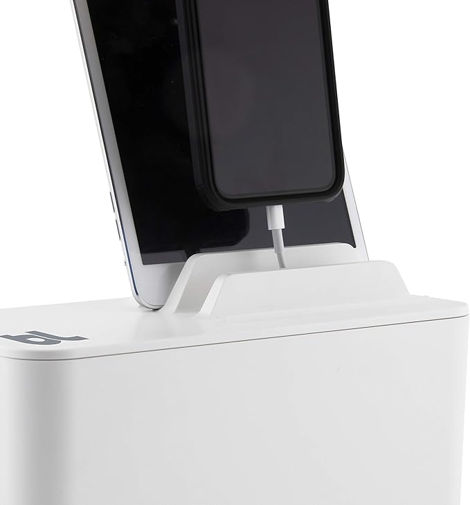 Bluelounge CableBox Mini Station White Cable and Cord Management System - Small Surge Protector Included