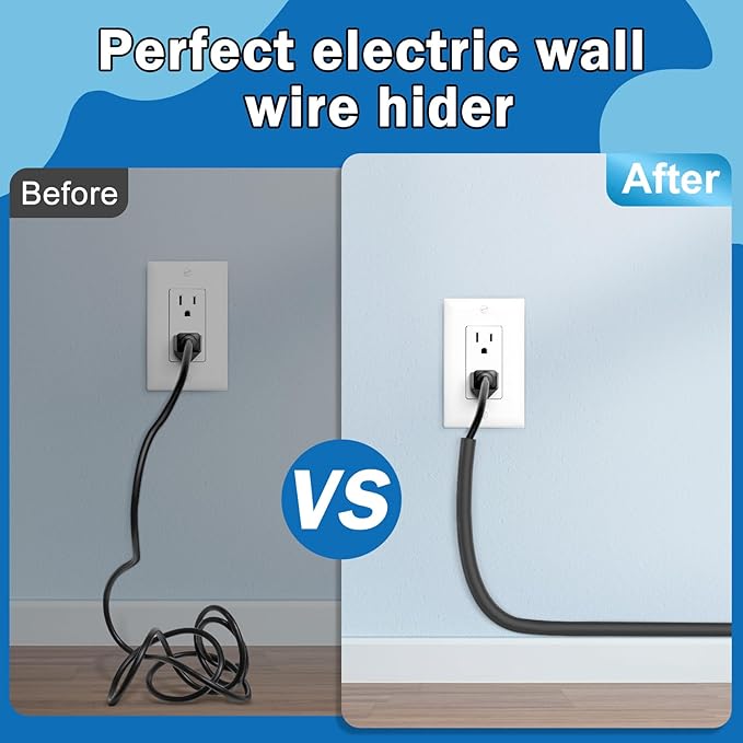 UOMTFAI Wall Cord Hider 39 Inch - Self-Adhesive Wire Cover Raceway for Walls, Flexible PVC Cable Concealer for Home and Office, W0.59 H0.39in - Black