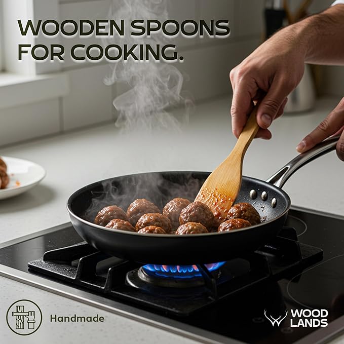 Christmas Wooden Spoons for Cooking - 6-Piece, Christmas Kitchen Utensils Gifts for Kitchen Decor including Spatulas & Spoons, Heat-Resistant, Eco-Friendly And Safe for Non-Stick Cookware