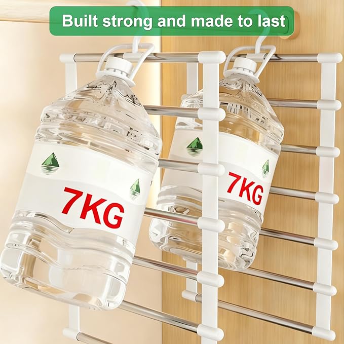 Pants Hangers 4 Pack (Holds 24 Pairs) Space Saving Pant Hanger 360° Swivel Hook Stainless Steel Bars Closet Organizer for Dress Pants Jeans Leggings Ties Towels (White)