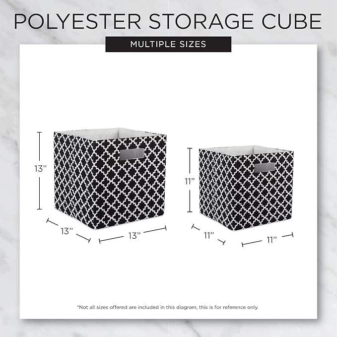 DII Collapsible Polyester Storage Cube, Solid, Lightweight and Durable, Small Square, 11x11x11, Bark Brown
