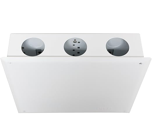 Legrand - OnQ 12 Inch Cable Management, In-Wall Media Box, Structured Wiring Enclosure, Home Networking Panel with 2.5 Inch Openings for Wires, Glossy White, EN1200