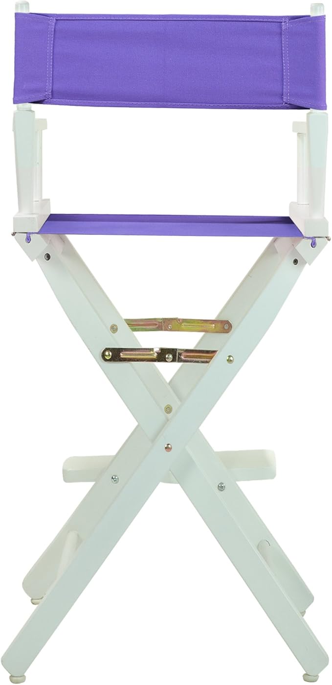Casual Home 230-01/021-41 Director Chair, 30" - Bar Height, WhiteFrame/Purple Canvas