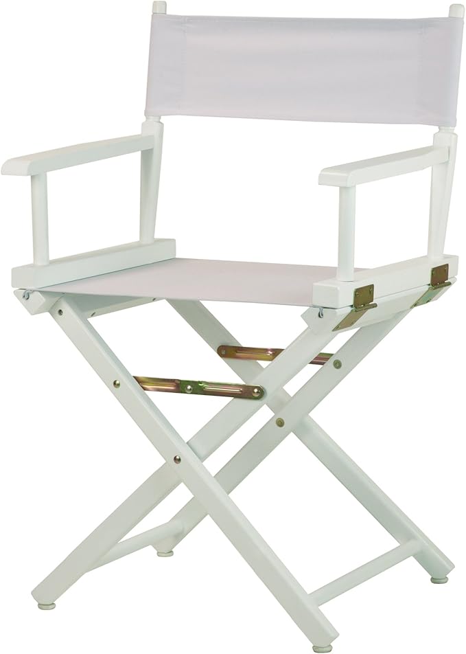 Casual Home 18" Director's Chair White Frame with White Canvas