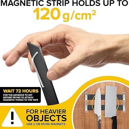X-bet MAGNET Adhesive Magnetic Strip for Knives Kitchen with Multipurpose Use as Knife Holder, Knife Rack, Knife Magnetic Strip, Knives Bar, Tool Holder for Garage and Kitchen Organizer