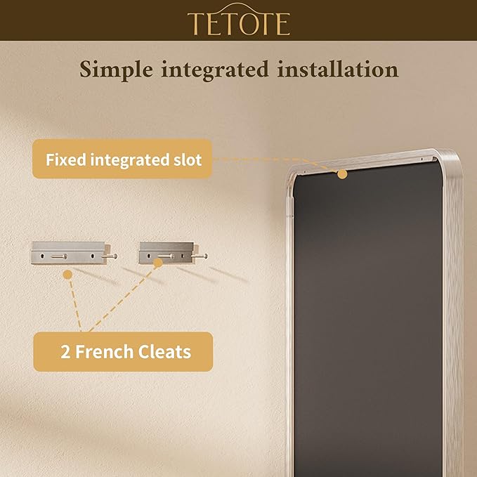 TETOTE Brushed Nickel Mirror 24 x 30 Brushed Nickel Metal Framed Bathroom Mirror, Tempered Glass, Modern Farmhouse Wall Mounted Mirror for Decorative(Horizontal/Vertical)