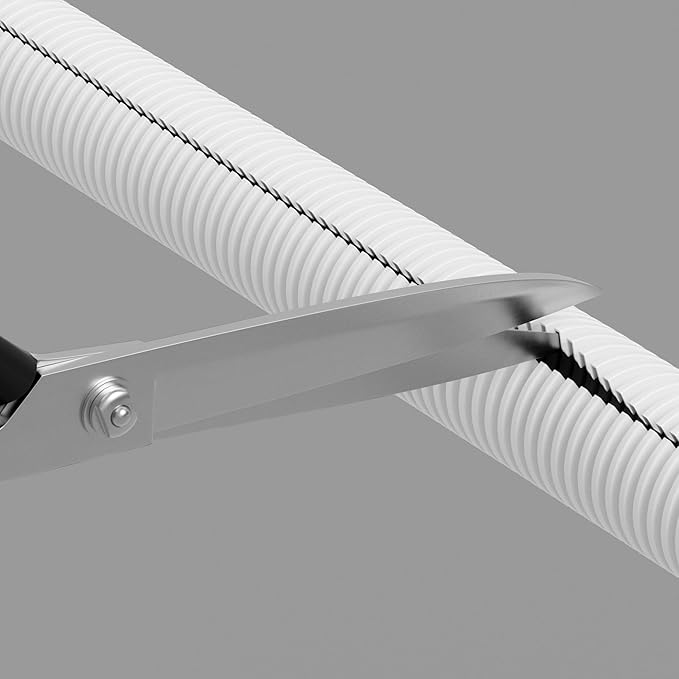 D-Line White 43in Cable Sleeve, Flexible Wire Protector Tubing, Split Electrical Conduit, Plastic PC Cable Management Tube, Cord Sheath, TV Loom Tubing - 1.26in Diameter, 43-inch Length
