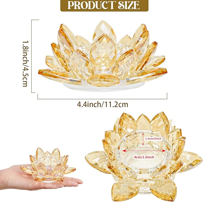 Crystal Flower Jewelry Tray, Luxury Transparent Decorative Trinket Dish for Rings, Earrings, Necklaces, Keys for Vanity Dresser Nightstand, Elegant Gift for Women Mother's Day (1, 4.4"(w) - Gold)