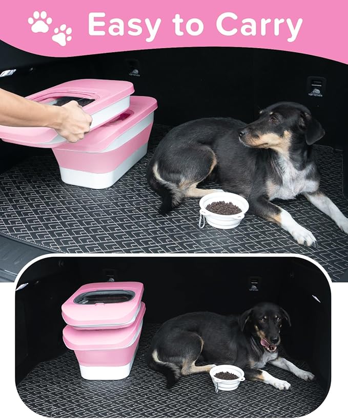 10-13 Lbs Dog Food Container, Collapsible Pet Food Storage Containers with Airtight Lid, Pet Food Scoop, Dog Food Storage Container Dry Food for Dog, Cat