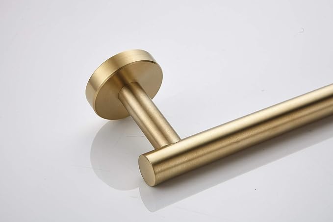 TocTen Bath Towel Bar - Thicken SUS304 Stainless Steel Bathroom Towel Holder, Towel Rod for Bathroom Heavy Duty Wall Mounted Towel Rack Hanger (18IN, Brushed Gold)