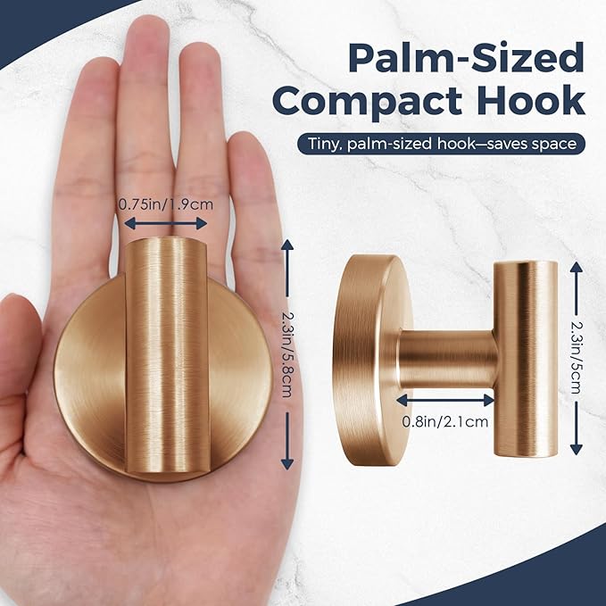 Heavy Duty Suction Cup Hooks for Glass Window,Tile,Mirror,Removable Shower Hooks for Inside Shower,Metal Towel Hooks for Bathroom,2 Pack(Bronze)