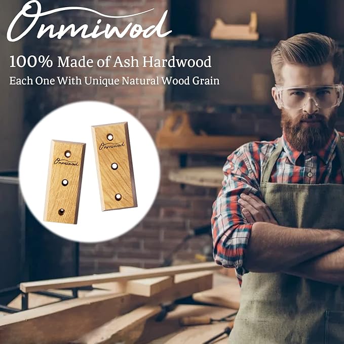Onmiwod Guitar Wall Mount 2 Pack, Ash Hardwood Guitar Hanger, U-Shaped Guitar Wall Hanger Mount, Guitar Holder Hook Stand Wall for Acoustic, Electric Guitar, Banjo, Bass, for Guitar Player Men Boy