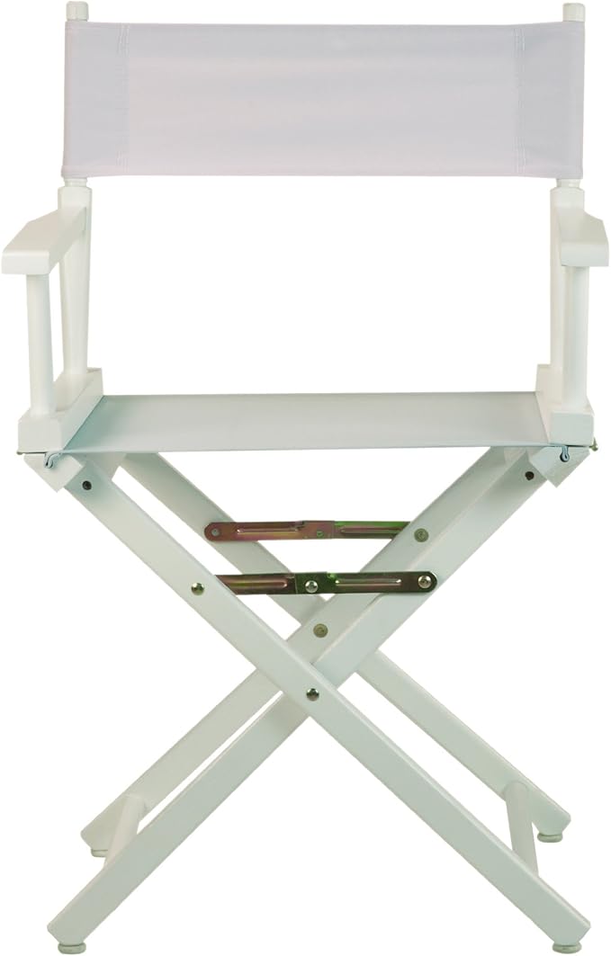 Casual Home 18" Director's Chair White Frame with White Canvas