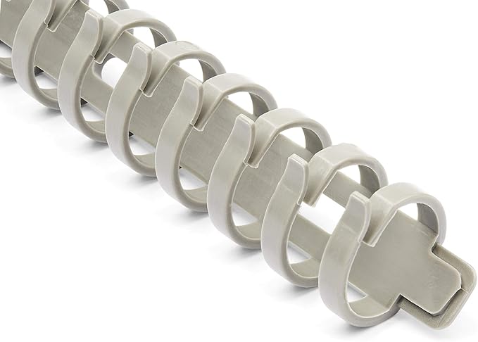 StarTech.com Flexible Cable Management Raceway Spine Vertebrae, 3/4"(20mm) W x 1/2"(14mm) H - 20"(0.5m) Length, Nylon 66 Network Cable/Power Cord Hider Kit, Wall Wire Duct System, UL Listed, TAA