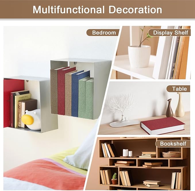uxcell Decorative Books, 8.7 x 5.9 Linen Fake Books for Decoration Faux Decor Book for Modern Aesthetic Home Office Coffee Table Shelf Desktop Display, Black