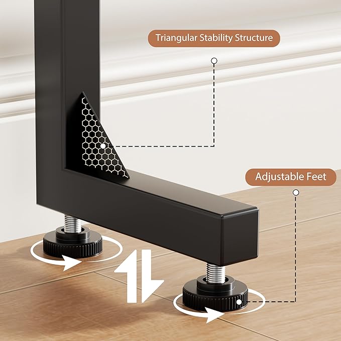 GRLEAF 2 Pack Adjustable Height Narrow Console Table with Power Outlets, 90" Long Sofa Table with Charging Station Behind Couch Table Entryway Table for Living Room and Hallway – Rustic Brown