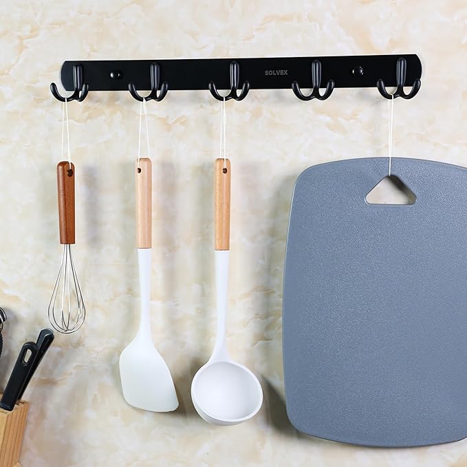 SOLVEX Coat Rack Wall Mount,2 Pack Coat Hooks Wall Mount, Hat Rack Key Holder Bag Hanger for Wall,Wall Hooks for Hanging,Purse Hanger Towel Hooks for Bathroom SP-60303-N