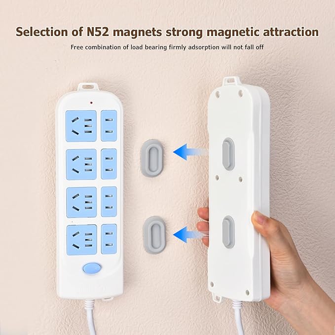 XYOFUN Magnetic Remote Control Holder Wall Mount - 4 Pcs No Drill Self-Adhesive Organizer for Air Conditioner & TV Remotes, Storage Caddy for Televisions Backside - Multicolor