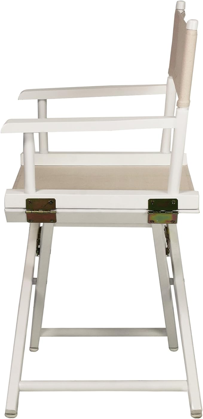 Casual Home 18" Director's Chair White Frame with Wheat Canvas