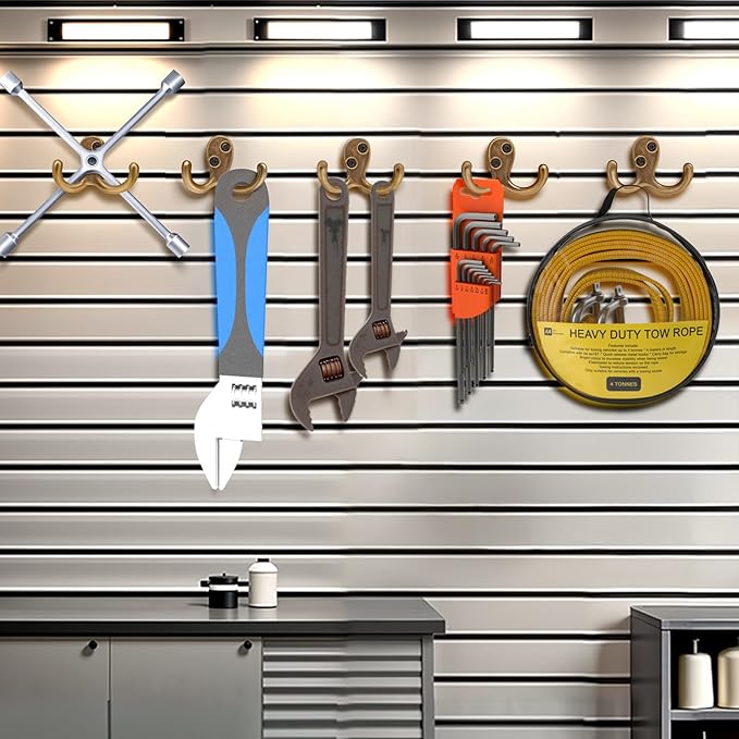 Coat Hooks Wall Hooks for Hanging - 15 Pack Bronze Double Prong Hook Wall Mounted - Great for Living Room, Bedroom, Entryway, Closet for Coat, Bag, Towel, Hat, Key, Cup, Heavy-Duty, Easy to Install