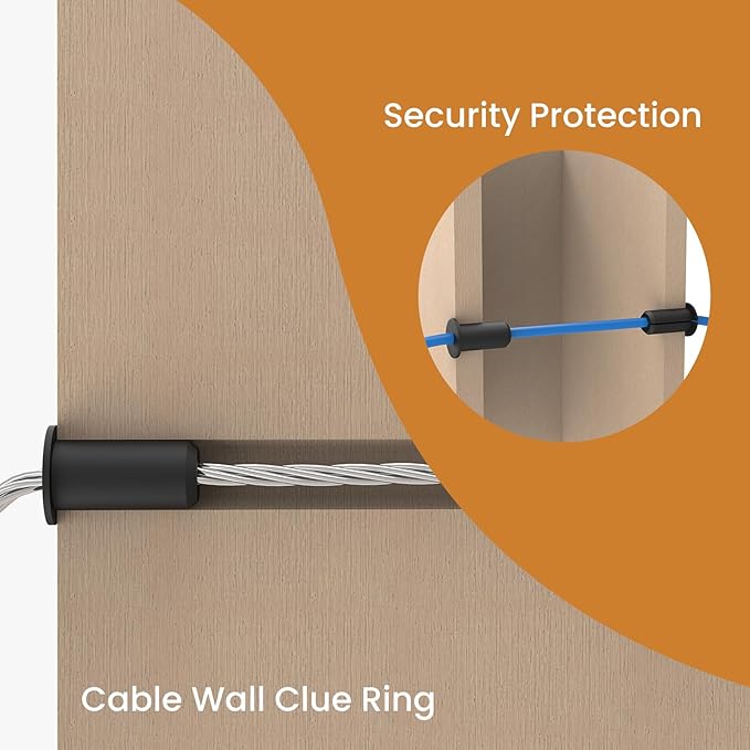 2pcs in Wall Pass Through Cable Routing Kit Compatible for Starlink Mounting 1 Inch Wall Hole Silicone Cable Feed Through Bushing Grommet Accessories for Router Ethernet Adapter