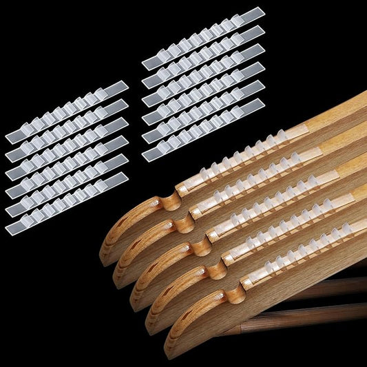 200 Pcs Non-Slip Rubber Hanger Grips – Clear Adhesive Clothes Hanger Strips for Wooden Hangers, Durable Anti-Slip Clothing Accessories for Home, Hotels, and Stores