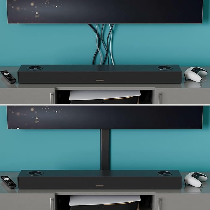 D-Line TV Wall Mount Cord Hider, Hide Mounted TV Cables, Wire Covers, Self Adhesive Cover for Cords, Paintable, Low Profile, Seamless Cable Raceway - 2X 2.36in W x 0.59in H x 15.7in L - Black