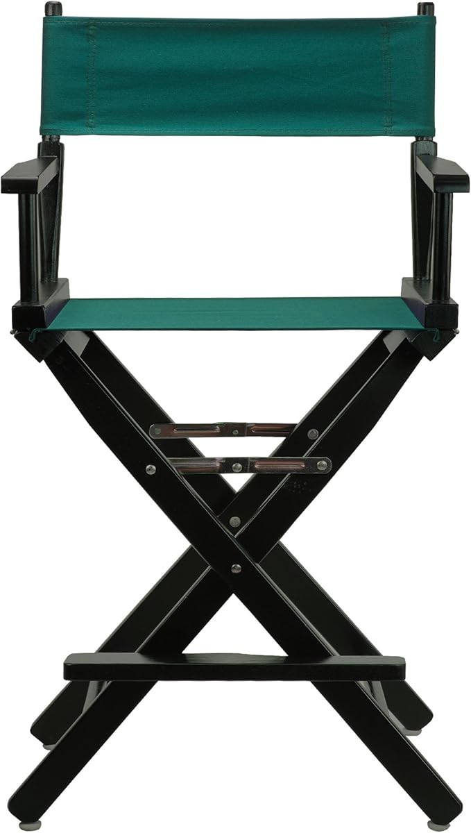 Casual Home 24" Director's Chair Black Frame-with Hunter Green Canvas, Counter Height