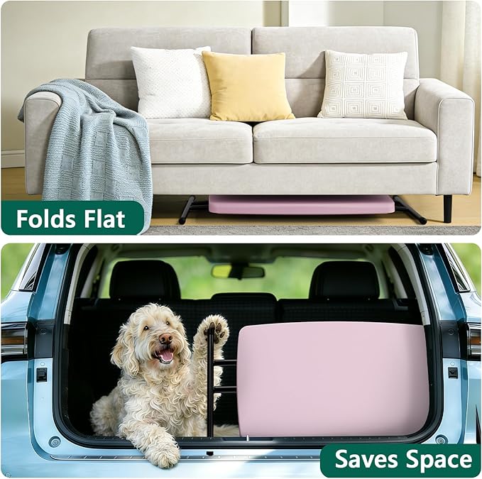 Folding Table 30 Inch - 2Pack,Small Desk Adjustable Height TV Tray for Laptop, Couch, Camping - Heavy Duty Utility Foldable Table for Small Spaces, No Assembly Required, Pink Granite