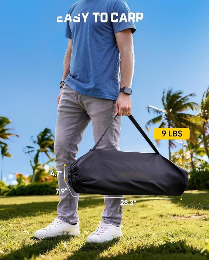 FanttikOutdoor Zeta V11 Pro Camping Table, Portable Folding Roll Up Table with Lightweight Aluminum Top & Carry Bag for Camping, BBQ, Tailgating Party, Picnic, Backyard, Large