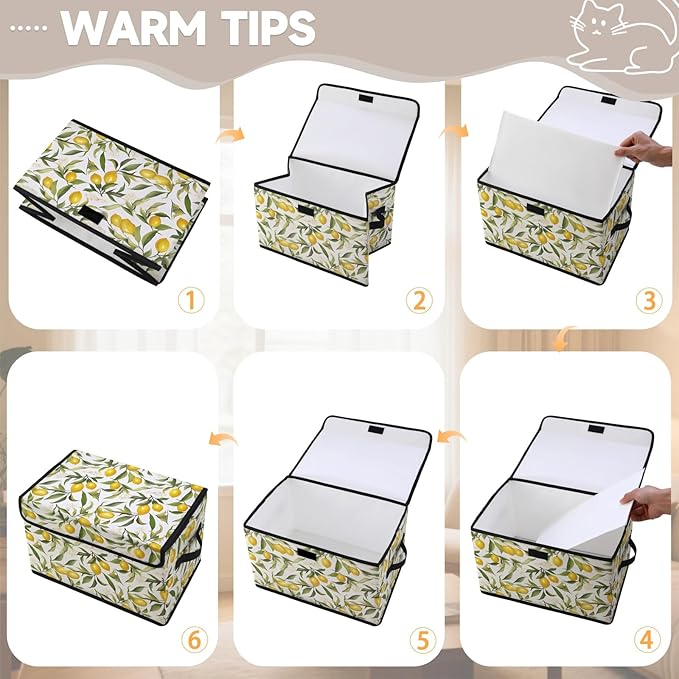 Stackable Storage Bins with Lids,Closet Organizers Fabric Box for Home and Office,Blanket Clothes Organizers,Under Bed Storage Containers 3 Pack