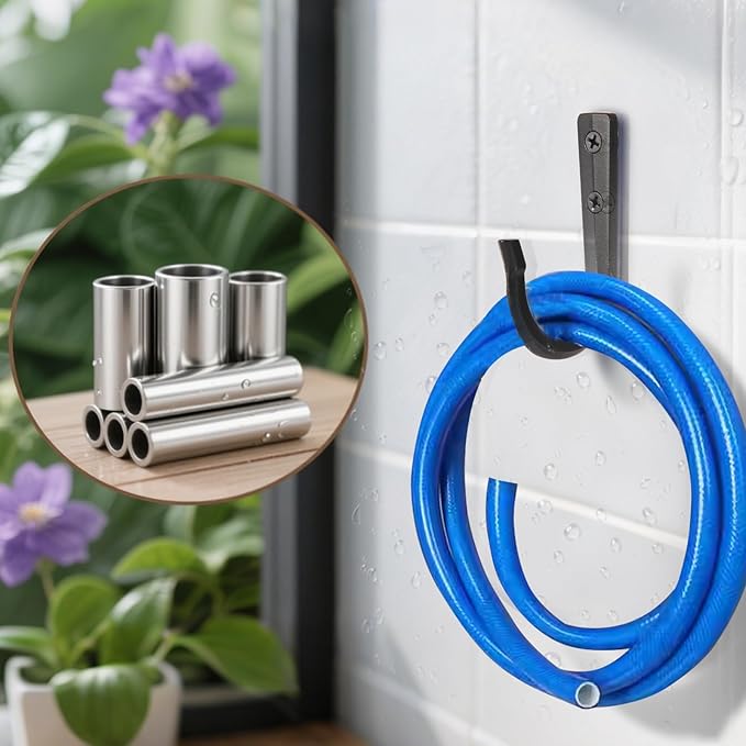 5Pcs Large Size Heavy Duty Wall Hooks, Coat Hooks, Wall Hooks for Hanging Pans, Backpacks, Coats, Garage Items (Black)
