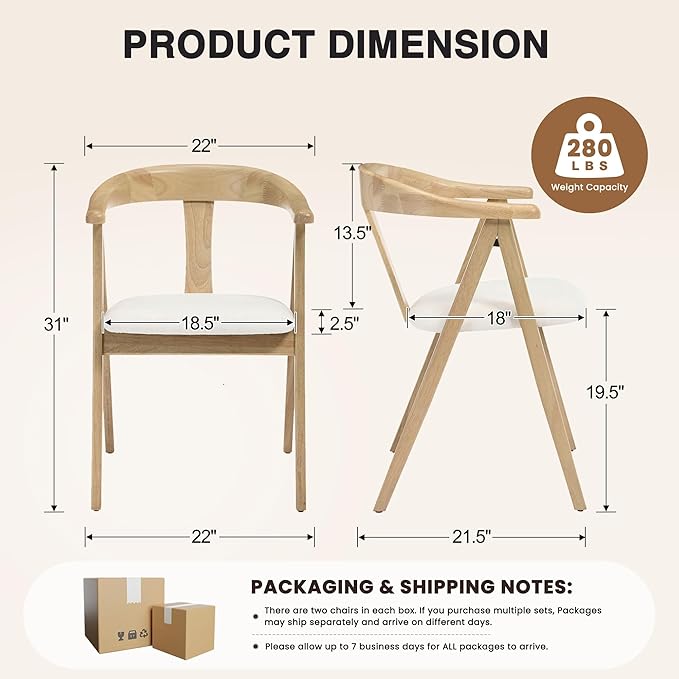 HNY Wooden Folding Chair with Cushion Set of 2, Linen Foldable Dining Chairs Folding Event Chair, Portable Space-Saving Accent Chair with Armrests for Kitchen Dining Living Room Small Spaces, Beige