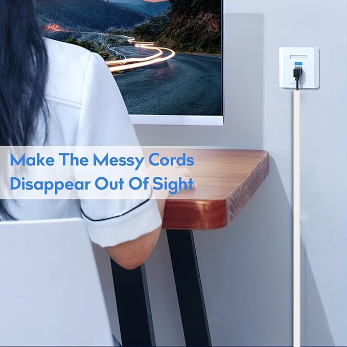 142" Mini Cable Hider Wall - Bestong Cord Cover for Single Cord, PVC Wire Concealer for Cords, Paintable Cable Raceway