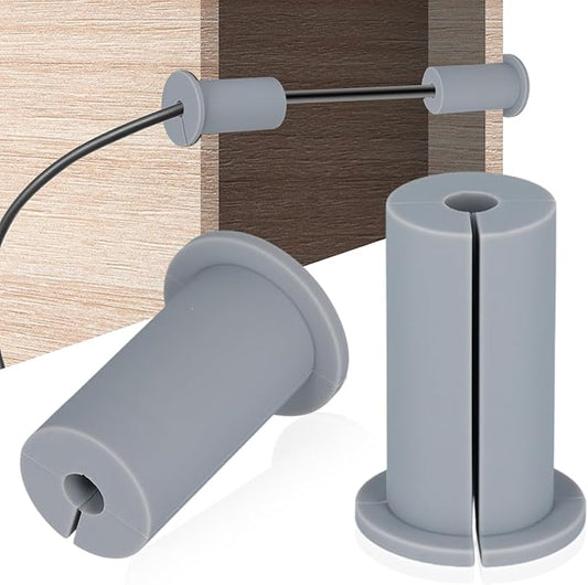 2pcs Wall Hole Cable Routing Kit for Starlink, Silicone Cable Feed Through Bushings Wall Grommets for 1 Inch Cables Cable Protective Sleeve for Starlink Cable Router and Ethernet Cable Adapter (Gray)