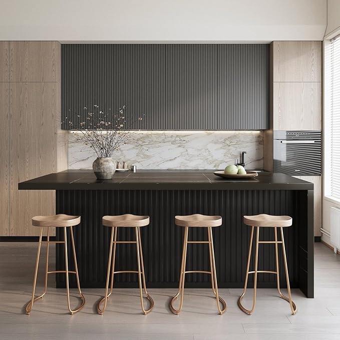 homary Kitchen Island with Storage & Wine Rack, 72" Modern Black Kitchen Cabinet with Wood Top, Large Fixed Island with 3 Drawers & 6 Adjustable Shelves, Without Bar Stools