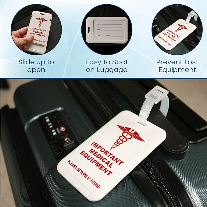 RawRock Mask and Tube Hanger Mat for CPAP - Supplies for CPAP for Bedside Organization with Clean Mask Dust Cover - For CPAP Hose Holder for Nightstand (Luggage Tag Special)