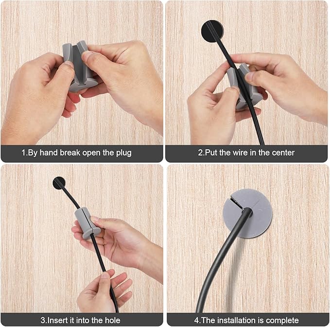 2pcs Wall Hole Cable Routing Kit for Starlink, Silicone Cable Feed Through Bushings Wall Grommets for 1 Inch Cables Cable Protective Sleeve for Starlink Cable Router and Ethernet Cable Adapter (Gray)