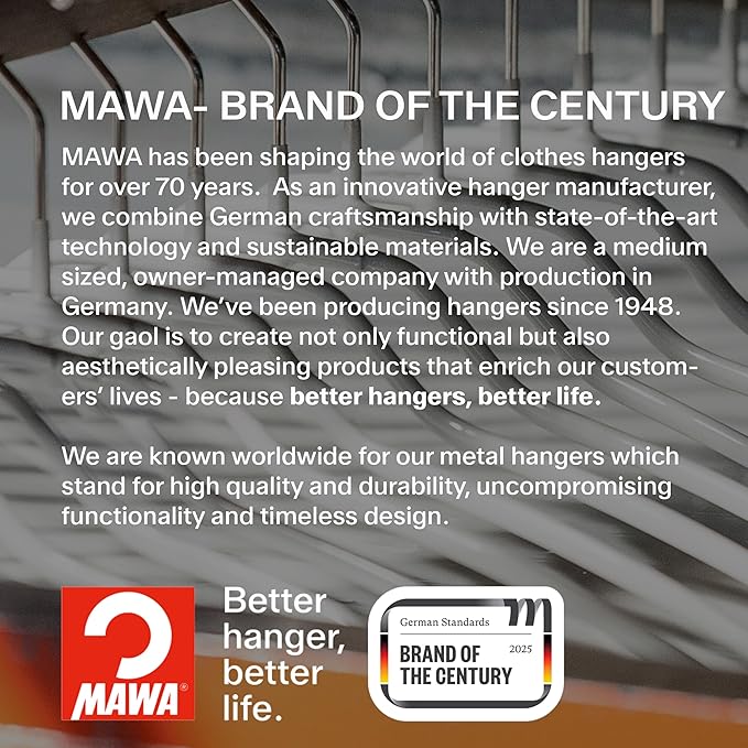 MAWA Clothing Hanger, Black, Pack of 130, (14117)