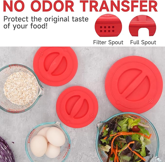 1 Pack Silicone Replacement Lids, Only Fit For Pyrex 1-Cup Tempered Glass Liquid Measuring Cups, Reusable & Food-Grade Silicone, Dishwasher & Microwave Safe (Cups not Included)