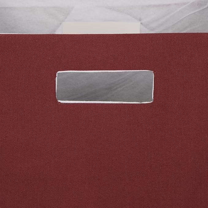 DII Collapsible Polyester Storage Cube, Solid, Lightweight and Durable, Small Square, 11x11x11, Barn Red