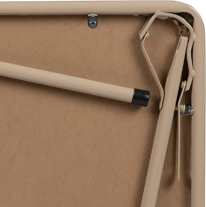 Flash Furniture Mindy Kids Tan Folding Table with Padded Top and Powder Coated Locking Legs