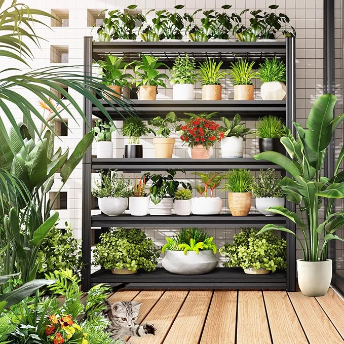 Storage Shelves,Adjustable Shelving Unit,5T Metal Garage Shelving,Heavy Duty Garage Storage Shelves, Quick-Install Wire Shelving Unit Utility Rack Shelf for Warehouse, Pantry72’H*59''W*19.7’D